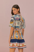 Load image into Gallery viewer, Farm Rio Cerrado Stamps Mini Dress