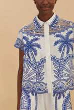 Load image into Gallery viewer, Farm Rio Palm Trees Richelieu Shirt
