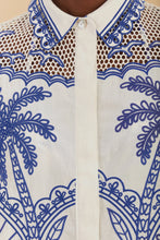 Load image into Gallery viewer, Farm Rio Palm Trees Richelieu Shirt