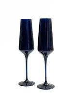 Load image into Gallery viewer, Estelle Colored Glass Champagne Flute Set/2