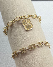 Load image into Gallery viewer, First bracelet is Sydney Evans Endless Link Bracelet $2,310. Rectangular icons charm $1,695. TOGETHER $4,005. Second bracelet $4,730.