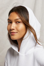 Load image into Gallery viewer, Perfect White Tee - Azalia Waffle Hoodie