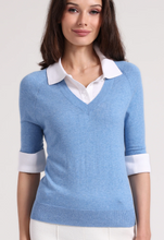 Load image into Gallery viewer, Minnie Rose - S/S V-Neck with Collar