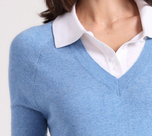 Load image into Gallery viewer, Minnie Rose - S/S V-Neck with Collar