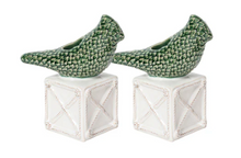 Load image into Gallery viewer, Juliska- Berry & Thread Bird Topiary Candlestick Set/2