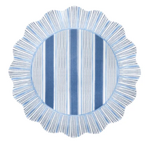 Load image into Gallery viewer, Juliska- Cabana Stripe Melamine Salad Plate Set/4 - Ocean
