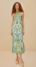 Load image into Gallery viewer, Farm Rio- Off-White Tropical Tapestry Linen Maxi Dress