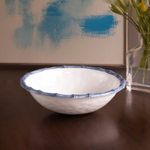 Load image into Gallery viewer, Beatriz Ball- VIDA Bamboo Large Salad Bowl (Blue & White)