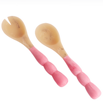 Load image into Gallery viewer, Beatriz Ball Resin Sorbet Salad Servers-Raspberry