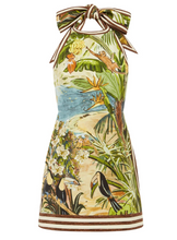 Load image into Gallery viewer, Alemais Toucan Tango Halter Mini Dress