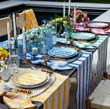 Load image into Gallery viewer, Juliska- Cabana Stripe Melamine Salad Plate Set/4 - Seagrass