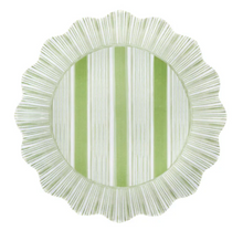 Load image into Gallery viewer, Juliska- Cabana Stripe Melamine Salad Plate Set/4 - Seagrass