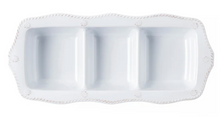 Load image into Gallery viewer, Juliska- Berry & Thread Melamine 14" Triple Section Server - Whitewash