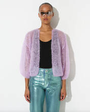 Load image into Gallery viewer, Maiami- Purple Light Bomber Cardigan