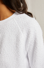 Load image into Gallery viewer, Perfect White Tee- Summer Boucle Raglan Sweatshirt