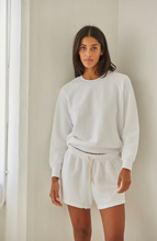 Load image into Gallery viewer, Perfect White Tee- Summer Boucle Raglan Sweatshirt