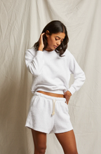 Load image into Gallery viewer, Perfect White Tee- Summer Boucle Drawstring Short