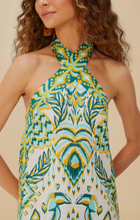 Load image into Gallery viewer, Farm Rio- Off-White Tropical Tapestry Linen Maxi Dress