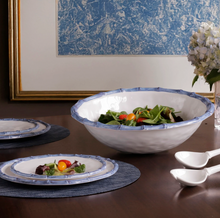 Load image into Gallery viewer, Beatriz Ball- VIDA Bamboo Large Salad Bowl (Blue & White)