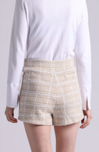 Load image into Gallery viewer, Minnie Rose Viscose Tweed Shorts-Brown Sugar