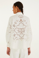 Load image into Gallery viewer, Farm Rio White Richilieu Blouse