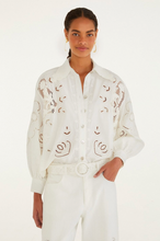 Load image into Gallery viewer, Farm Rio White Richilieu Blouse