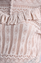 Load image into Gallery viewer, Minnie Rose Cotton Blend Mock Neck Lace Top