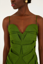 Load image into Gallery viewer, Farm Rio- Green Monstera Leaf Sleeveless Maxi Dress