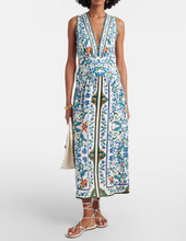 Load image into Gallery viewer, Farm Rio- Flora Tile Off-White Midi Dress