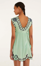 Load image into Gallery viewer, Farm Rio- Tropi Faded Green Embroidery Dress