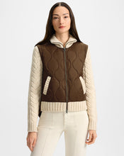 Load image into Gallery viewer, Veronica Beard Patra Knit-Sleeve Quilted Jacket
