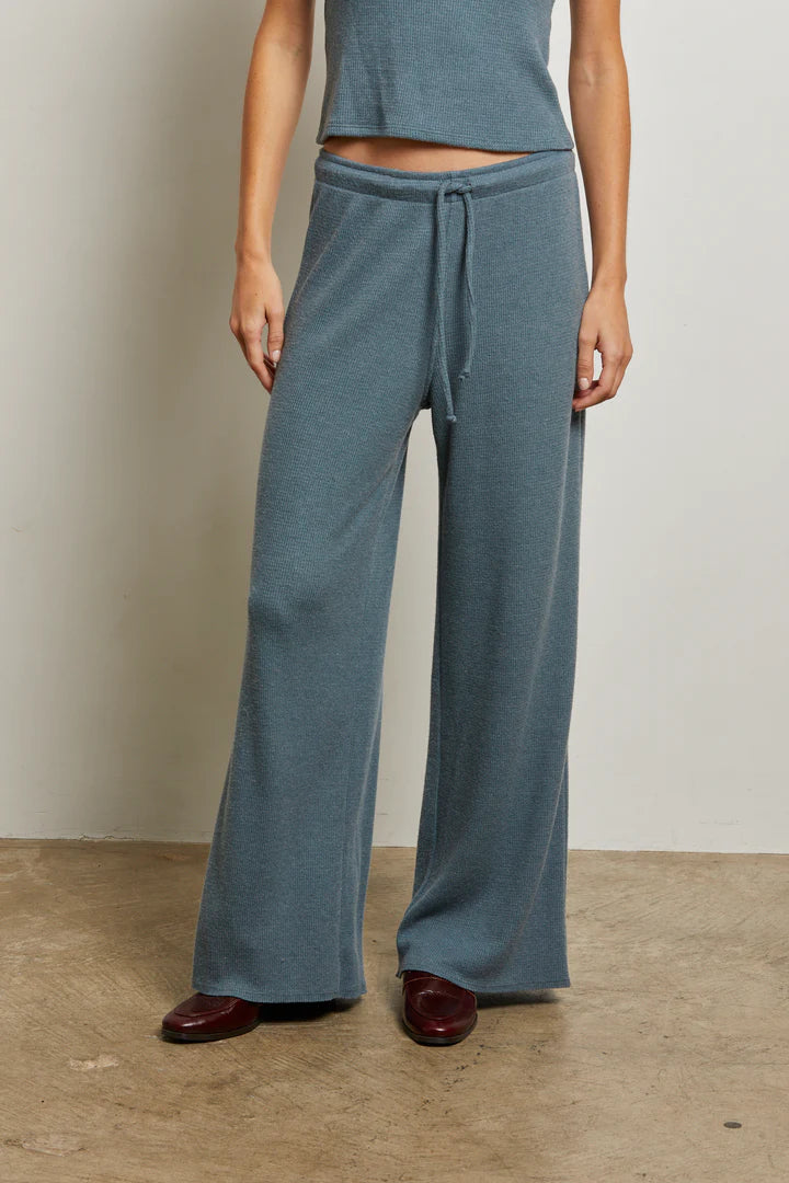 Perfect White Tee - Brushed Waffle Drawstring Pant