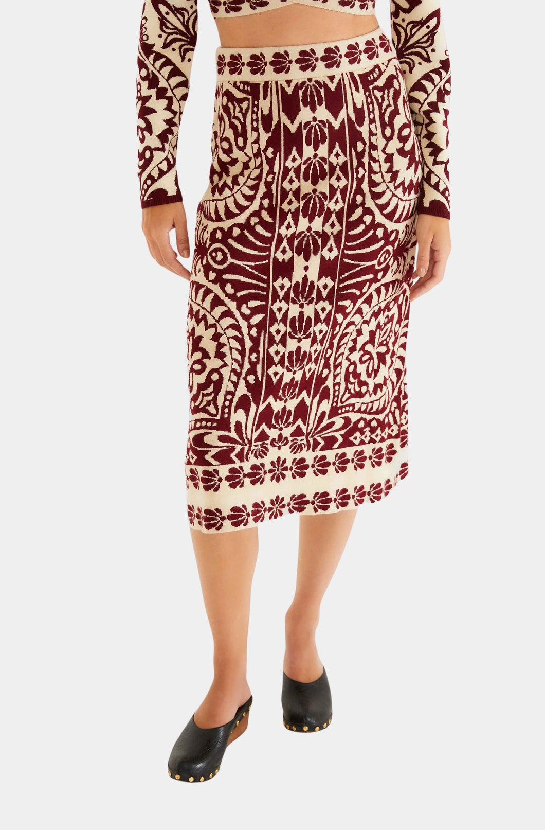 Farm Rio - Pineapple Love Knit Midi Skirt