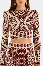 Load image into Gallery viewer, Farm Rio - Pineapple Love Burgundy Knit Top
