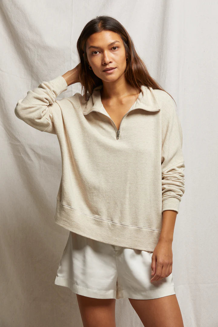 Perfect White Tee - Maren 1/2 Zip