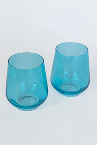 Estelle Colored Glass Stemless Set/2
