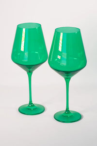 Estelle Colored Glass Stemware Set/2