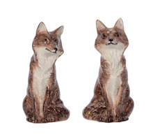 Load image into Gallery viewer, Juliska- Clever Creatures Fox Salt &amp; Pepper Set/2pc
