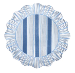 Juliska- Cabana Stripe Melamine Salad Plate Set/4 - Ocean