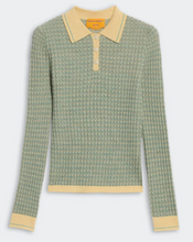 Load image into Gallery viewer, Guest In Residence- Chevron L/S Shrunken Polo
