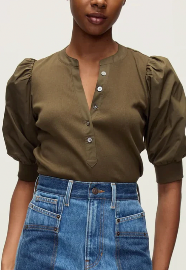 Veronica Beard- Coralee Top In Cypress