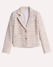 Load image into Gallery viewer, Minnie Rose Viscose Tweed Shrunken Blazer-Brown Sugar
