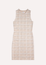 Load image into Gallery viewer, Minnie Rose Viscose Sleeveless Tweed Dress-Brown Sugar
