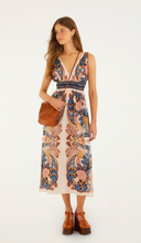 Load image into Gallery viewer, Farm Rio Garden Scarf Soft Pink Midi Dress
