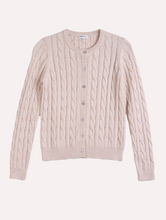 Load image into Gallery viewer, Minnie Rose Sparkle Cotton Blend Cable Long Sleeve Cardigan
