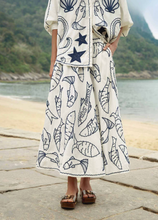 Load image into Gallery viewer, Farm Rio- Fresh Fish Midi Skirt
