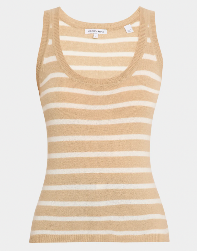 Veronica Beard- Birke Stripe Cashmere Tank Top