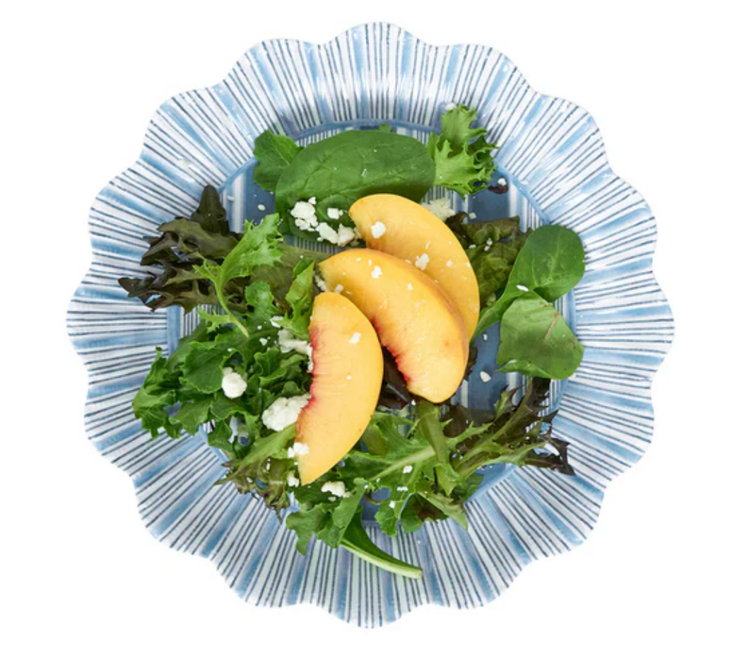 Juliska- Cabana Stripe Melamine Salad Plate Set/4 - Ocean