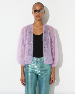 Maiami- Purple Light Bomber Cardigan