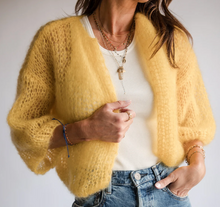 Load image into Gallery viewer, Maiami- Yellow Light Bomber Cardigan
